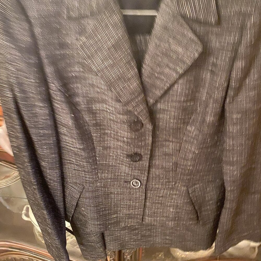 ANNE KLEIN SKIRT SUIT BLACK/WHITE COLOR SIZE 12 PC 2